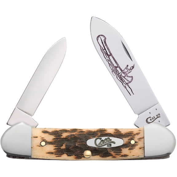 Case Amber Bone CV Canoe Pocket Knife Residential Use, Standard Application