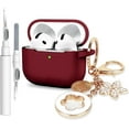 thumbnail image 1 of Case for Apple Airpods 4 -  Airpods 4 Cases 2025 Cover Women Anti-Drop Silicone iPods 4 Earbuds Wireless Accessorie Charging Cases Girl Bling Keychain for Airpod iPods 4th Generation, 1 of 14