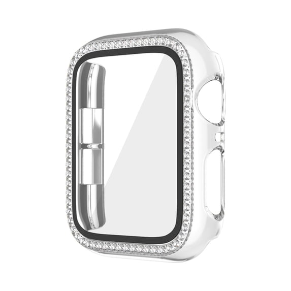 Case for Apple Watch Series 3/2/1 42mm With Tempered Glass Screen Protector, Bling Crystal Diamond Rhinestone Ultra-Thin Bumper Full Cover Protective Case for iWatch 42mm Accessories,Clear