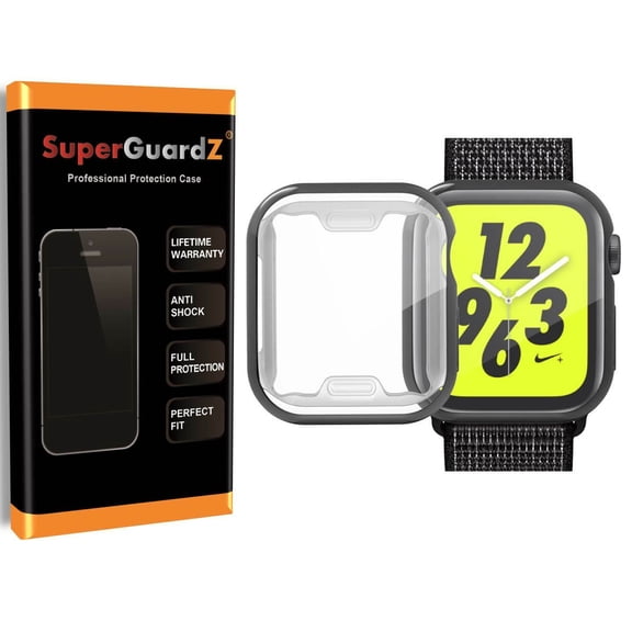 Case For Apple Watch Series 6 (44mm) / SE 3 & 2 & 1 (44mm) / Series 5 (44mm) / Series 4 (44mm) - SuperGuardZ TPU Shockproof Protective Guard Shield Cover Armor [Black]