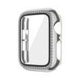 thumbnail image 1 of Case for Apple Watch Series Ultra 2/1 49mm With Tempered Glass Screen Protector, Bling Crystal Diamond Rhinestone Ultra-Thin Bumper Full Cover Protective Case for iWatch 49mm Accessories,Silver, 1 of 8