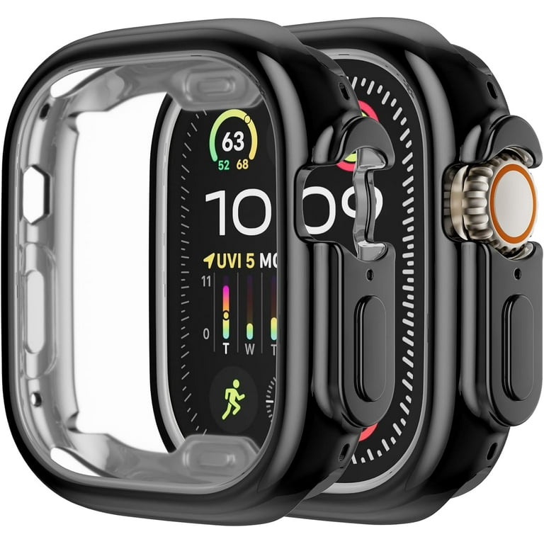 Case for Apple Watch Series Ultra 2 Ultra 49mm Soft TPU Screen Protector Ultra Thin Full Face Cover Replacement Bumper Accessories for iPhone Watch