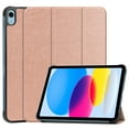 thumbnail image 1 of Case for Apple iPad 10th Generation 10.9 Inch Case 2022, PU Leather Thin Slim Lightweight Trifold Shell Corner Protection Smart Folio Cover with Auto Sleep/Wake and Support Pencil Holder, Rosegold, 1 of 9