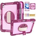 thumbnail image 1 of Case for Apple iPad Air 11" (2024)/Air 5th/4th,Heavy Duty Rugged Shockproof Anti-fall Protective Case Cover with Rotating Kickstand, Carrying Shoulder Strap, Handle Hand Strap,D, 1 of 9