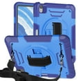 thumbnail image 1 of Case for Apple iPad Air 11 (2024), Upgraded Military Grade Shockproof Protector Apple iPad Air 11 (2024) Cover With Pencil Holder+ Handle+ Shoulder Strap+ Contractible Kickstand,Blue, 1 of 9