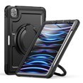 thumbnail image 1 of Case for Apple iPad Pro 11 Inch 4th 3rd 2nd 1st Gen 2022/2021/2020/2019/ for iPad Air 5th 4th Gen 10.9" Case,Hybrid Protective Pencil Holder & Shoulder Strap Kids Friendly Rotating Kickstand,Black, 1 of 7