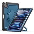 thumbnail image 1 of Case for Apple iPad Pro 11 Inch 4th 3rd 2nd 1st Gen 2022/2021/2020/2019/ for iPad Air 5th 4th Gen 10.9" Case,Hybrid Protective Pencil Holder & Shoulder Strap Kids Friendly Rotating Kickstand,Navyblue, 1 of 7