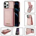 thumbnail image 1 of Case for Apple iPhone 12 Pro, Premium PU Leather with Credit Card Holder Wallet Cover Stand RFID Blocking Cell Accessories for iPhone 12 Pro 6.1 inch Cases for Men Women - Rosegold, 1 of 13