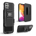 thumbnail image 1 of Case for Apple iPhone 12/iPhone 12 Pro Case with Tempered Glass Screen Protector Belt Clip Holster Defender Rugged Shock Proof Armor Heavy Protection Phone Cover with Magnetic Mount Plate [Black], 1 of 6