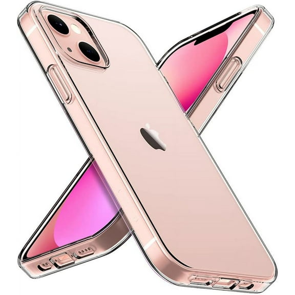 Case for Apple iPhone 13 Mini (5.4") Transparent Gummy Acrylic TPU Hybrid Cushion Rigid Shock Protection Rubber Back Cover for iPhone 13 Mini by Xcell - Clear