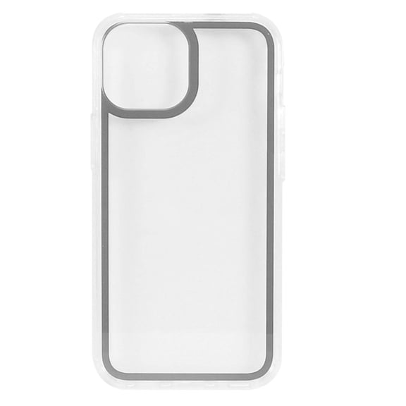 Case for Apple iPhone 13 Pro Max (6.7") Transparent Gummy Acrylic TPU Hybrid Shockproof Rubber Color Bumper Cover for iPhone 13 Pro Max by Xcell - Clear / Black