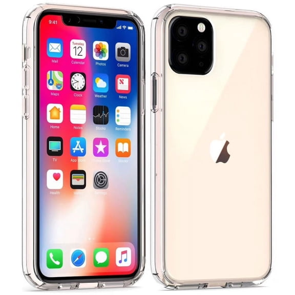 Case for Apple iPhone 14 (6.1") Transparent Gummy Acrylic Hybrid Cushion Rigid Shock Protection Rubber Color Bumper Frame Cover for iPhone 14 / 6.1" by Xcell - Clear