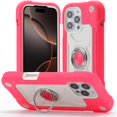 thumbnail image 1 of Case for Apple iPhone 14 Pro Max 6.7 inch with Double ring Stand 360° rotating bracket PC+silicone, Heavy-Duty Military Grade Shockproof Phone Cover,Red,For iPhone 14 Pro Max, 1 of 6
