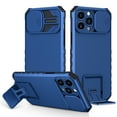 thumbnail image 1 of Case for Apple iPhone 16 Pro, Luxury Slide Lens Cover Shockproof Drop Protection Kickstand Holder Ultra Slim Lightweight Phone Case Cover for iPhone 16 Pro, Blue, 1 of 12