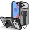 thumbnail image 1 of Case For Apple iPhone 17 Pro Max 6.9-inch, Compatible With MagSafe，Integrated Retractable Metal Ring Holder ShockProof Protective Car Mounted Magnetic Case,Black,For iPhone 17 Pro Max, 1 of 10