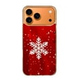 thumbnail image 1 of Case For Apple iPhone Air / 17 Pro / 17 Pro Max Series Case, Slim Thin Transparent Flexible Clear TPU Shockproof Phone Case For iPhone 17 Series, Christmas Snowflakes Red (5), 1 of 6