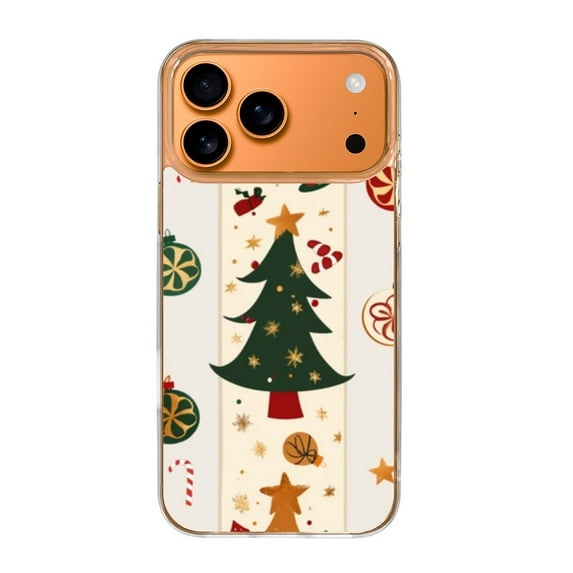 Case For Apple iPhone Air / 17 Pro / 17 Pro Max Series Case, Slim Thin Transparent Flexible Clear TPU Shockproof Phone Case For iPhone 17 Series, Christmas Tree Pattern (8)