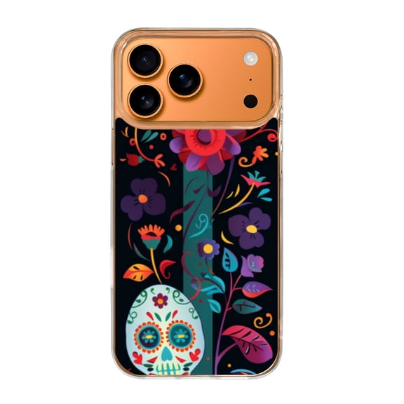 Case For Apple iPhone Air / 17 Pro / 17 Pro Max Series Case, Slim Thin Transparent Flexible Clear TPU Shockproof Phone Case For iPhone 17 Series, Day of the Dead Inspired (3)