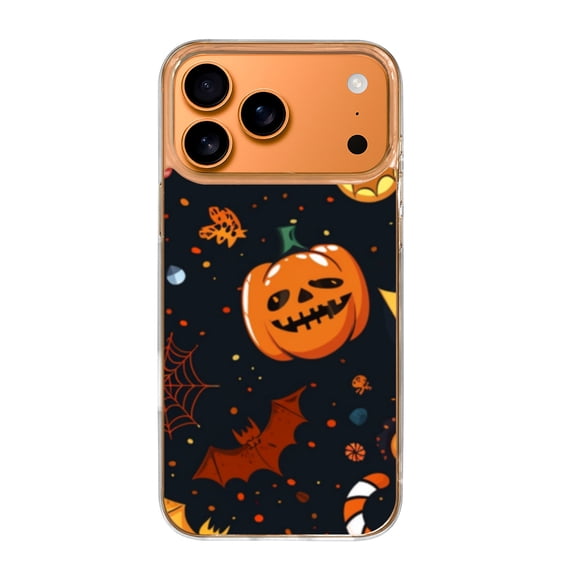 Case For Apple iPhone Air / 17 Pro / 17 Pro Max Series Case, Slim Thin Transparent Flexible Clear TPU Shockproof Phone Case For iPhone 17 Series, Halloween Ghost Pumpkins (2)