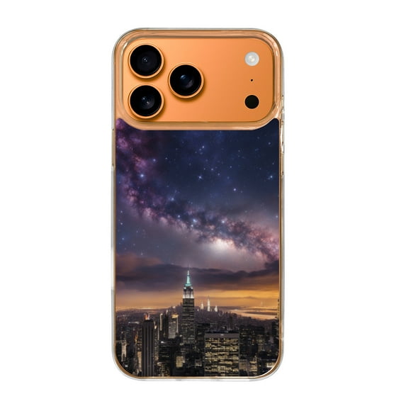 Case For Apple iPhone Air / 17 Pro / 17 Pro Max Series Case, Slim Thin Transparent Flexible Clear TPU Shockproof Phone Case For iPhone 17 Series, New York Galaxy (5)