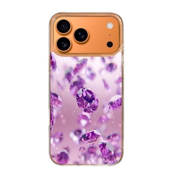 Case For Apple iPhone Air / 17 Pro / 17 Pro Max Series Case, Slim Thin Transparent Flexible Clear TPU Shockproof Phone Case For iPhone 17 Series, Purple Crystal