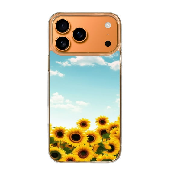 Case For Apple iPhone Air / 17 Pro / 17 Pro Max Series Case, Slim Thin Transparent Flexible Clear TPU Shockproof Phone Case For iPhone 17 Series, Sunflower Sky