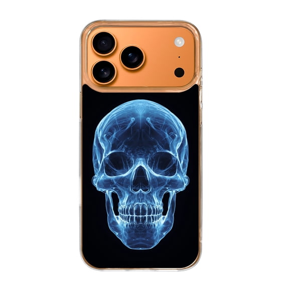 Case For Apple iPhone Air / 17 Pro / 17 Pro Max Series Case, Slim Thin Transparent Flexible Clear TPU Shockproof Phone Case For iPhone 17 Series, xray skull