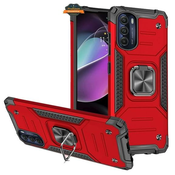 Case for Apple iPhone SE 3 (2022) SE/8/7 Hybrid Ring Kickstand for Magnetic Car Mount Rugged Heavy Duty Shockproof Cover for iPhone SE 3 /SE/8/7. by Xcell - Red