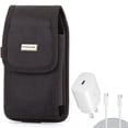 thumbnail image 1 of Case Belt Clip + 25W Fast Home Charger for Motorola One 5G Ace Phone - Rugged Holster Canvas Cover and  PD Type-C 10ft USB-C Cable Quick Power Combo for Motorola One 5G Ace, 1 of 1