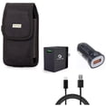 thumbnail image 1 of Case Belt Clip & Fast Home Car Charger for Samsung Galaxy S22 Ultra,S21,Ultra,S20 Ultra,Plus,Fan Edition,FE 5G - Rugged Holster + USB Cable Type-C 6ft Long Combo, 1 of 11