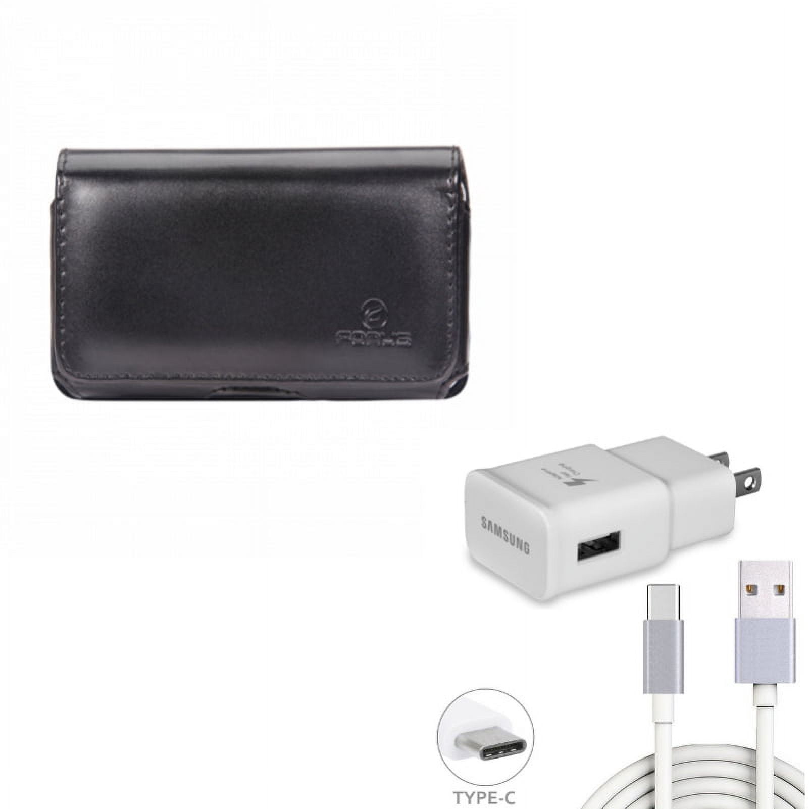 Case Belt Clip Holster w Fast Home Charger 6ft USB-C Cable Power Cord G8P for Alcatel 7 - LG V50 ThinQ 5G, Stylo 4,Plus - Motorola Moto G7 Power - Nokia 3.1 Plus - Samsung Galaxy S8 Plus