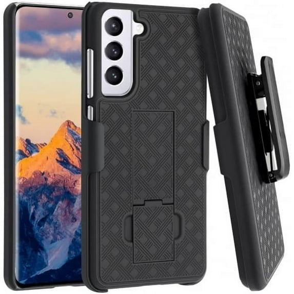 Case Belt Clip for Samsung Galaxy S21 FE 5G Phone - Holster Swivel Cover Kickstand Armor Combo X1R for Samsung Galaxy S21 FE 5G