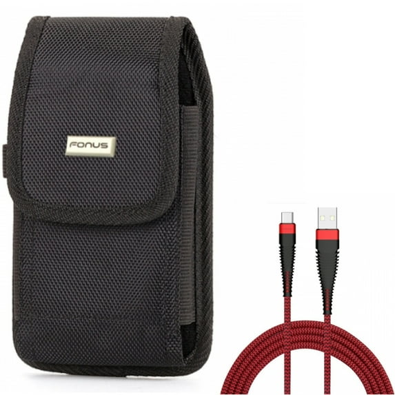 Case Belt Clip w 10ft USB Cable for Samsung Galaxy S20 Fan Edition - Swivel Holster Rugged Cover, Type-C Charger Cord Power Wire fits Galaxy S20 FE (Fan Edition)