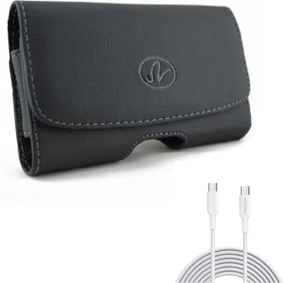 Case Belt Clip w 6ft Long Type-C Cable for Samsung Galaxy S20 Plus - Leather Swivel Holster Loops, PD Fast Charger Cord Power Wire Sync fits Samsung Galaxy S20 Plus