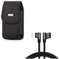 thumbnail image 1 of Case Belt Clip w Angle USB Cable for iPhone 8/7/6S/6 - Swivel Holster Rugged Cover Pouch, 10ft Charger Cord Power Wire Sync for iPhone 8/7/6S/6 Models, 1 of 11