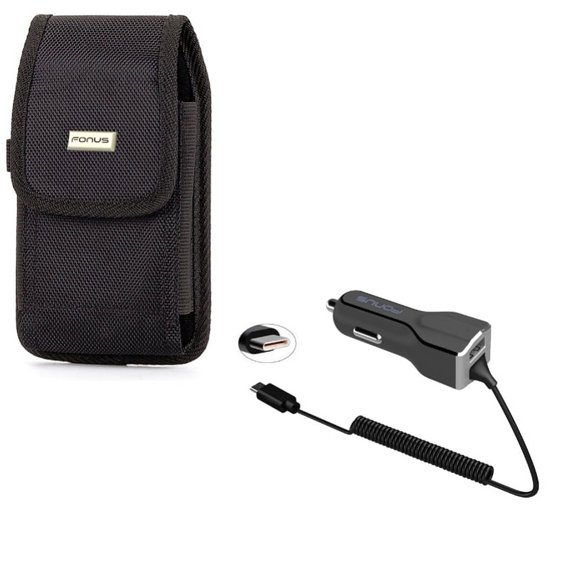 Case Belt Clip w Car Charger for Samsung Galaxy A73 5G,A53 5G,A33 5G,A13 5G,A03s Phones - Rugged Holster Canvas Cover, 30W Type-C Power Adapter