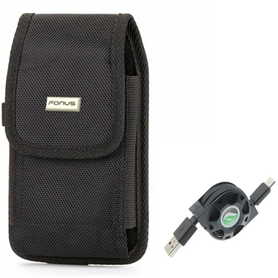 Case Belt Clip w USB-C Cable for Samsung Galaxy S22 Ultra,S21,S21 Ultra,S21 Plus,Ultra S20 Plus,S20 Fan Edition,Fan FE 5G - Swivel Holster Rugged, Retractable Type-C Charger