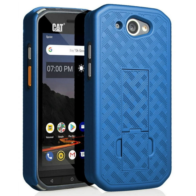 Case for CAT S48c, Nakedcellphone Slim Ribbed Rubberized Hard