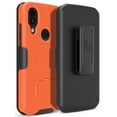 thumbnail image 1 of Case with Clip for CAT S62 PRO Phone, Nakedcellphone [Bright Orange] Slim Hard Shell Cover with Kickstand View Stand and [Rotating/Ratchet] Belt Hip Holster Holder Combo, 1 of 8