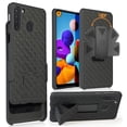 thumbnail image 1 of Case with Clip for Galaxy A21, Nakedcellphone [Black Tread] Kickstand Cover with [Rotating/Ratchet] Belt Hip Holster Holder Combo for Samsung Galaxy A21, 1 of 10
