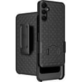 thumbnail image 1 of Case with Clip for Galaxy A54 5G (2023), Nakedcellphone Slim Hard Shell Phone Cover with Kickstand and [Rotating/Ratchet] Belt Hip Holster Combo for Samsung SM-A546 - Black, 1 of 9