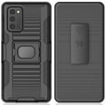 thumbnail image 1 of Case with Clip for Galaxy Note 20, Nakedcellphone Black Rugged Ring Grip Cover [with Stand and Built-In Mounting Plate] + [Belt Hip Holster] for Samsung Galaxy Note 20 Phone (SM-N980, SM-N981), 1 of 10