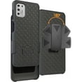 thumbnail image 1 of Case with Clip for Moto G Stylus 4G 2021, Nakedcellphone [Black Tread] Kickstand Cover with [Rotating/Ratchet] Belt Hip Holster Holder Combo for Motorola Moto G Stylus 4G 2021, 1 of 10