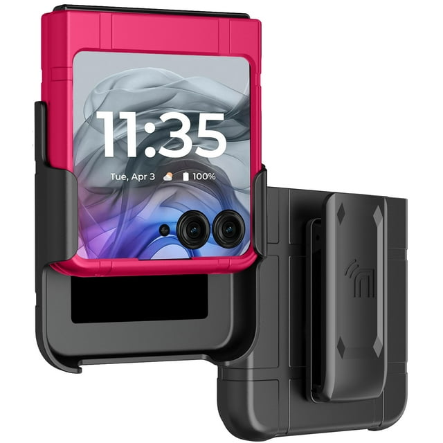 Case with Clip for Motorola RAZR (2024), Nakedcellphone Textured Slim