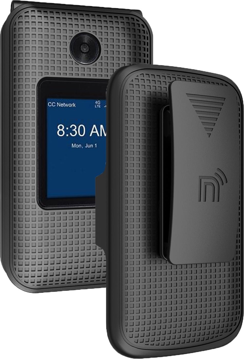 Case with Clip for ZTE Cymbal 2 Flip Phone, Nakedcellphone Case with Clip for ZTE Cymbal 2 Flip Phone, Nakedcellphone