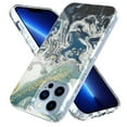 thumbnail image 1 of Case Compatiable with Apple iPhone 13 Pro Max 6.7 inch, Unique Marble Print Pattern Agate Slice Stone Design Soft TPU Slim Fit Protective Phone Cover Case for Women Girls - Marble#6, 1 of 5