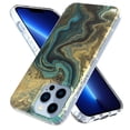 thumbnail image 1 of Case Compatiable with Apple iPhone 13 Pro Max 6.7 inch, Unique Marble Print Pattern Agate Slice Stone Design Soft TPU Slim Fit Protective Phone Cover Case for Women Girls - Marble#3, 1 of 5