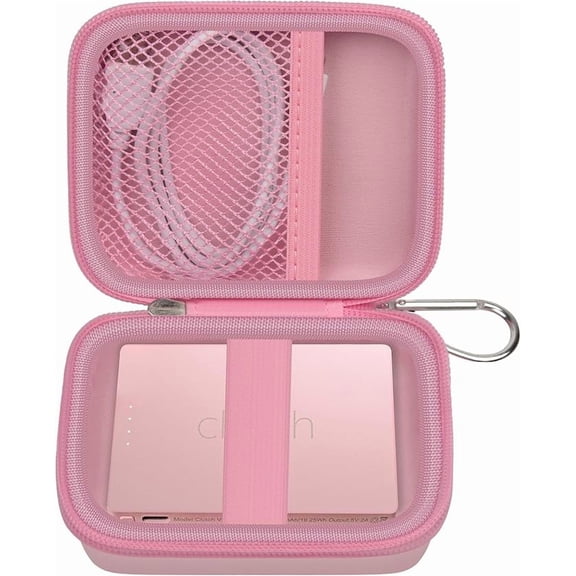 Case Compatiable with Clutch - Pro Portable Charger for iPhone Power Bank Travel Holder Storage - Pink (Box Only)