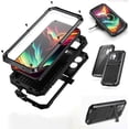 thumbnail image 1 of Case Compatibility with iPhone 15 Pro Max Case 6.7 '' 2023 Heavy Duty Protection Dustproof Rugged Military Grade Metal Built in Screen Protector Kickstand  Phone case (15Pro Max Black), 1 of 12