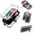 thumbnail image 1 of Case Compatibility with iPhone 15 Pro Max Case 6.7 '' 2023 Heavy Duty Protection Dustproof Rugged Military Grade Metal Built in Screen Protector Kickstand  Phone case (15Pro Max Silver), 1 of 12